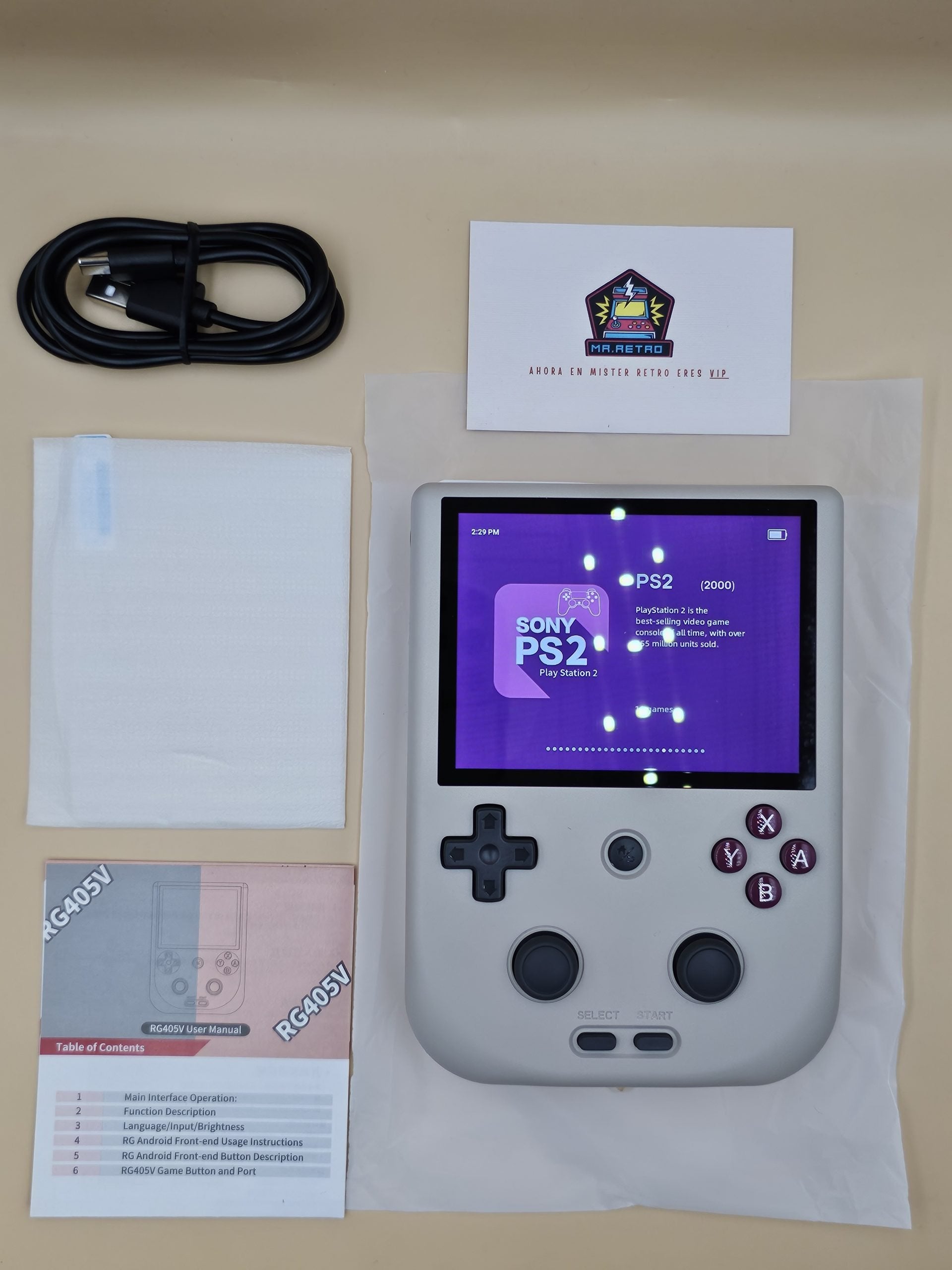 CONSOLA RETRO PORTÁTIL ANBERNIC 405V 128/256GB JUEGOS PS2